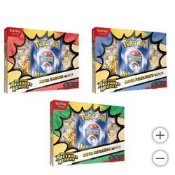 Pokemon Ascended Heroes Mega Emboar, Feraligatr, Meganium EX Box Lot