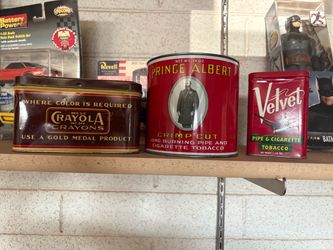 Three collectible tins for $10