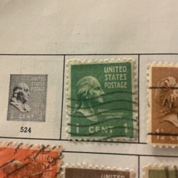RARE George Washington 1 cent Green Stamp