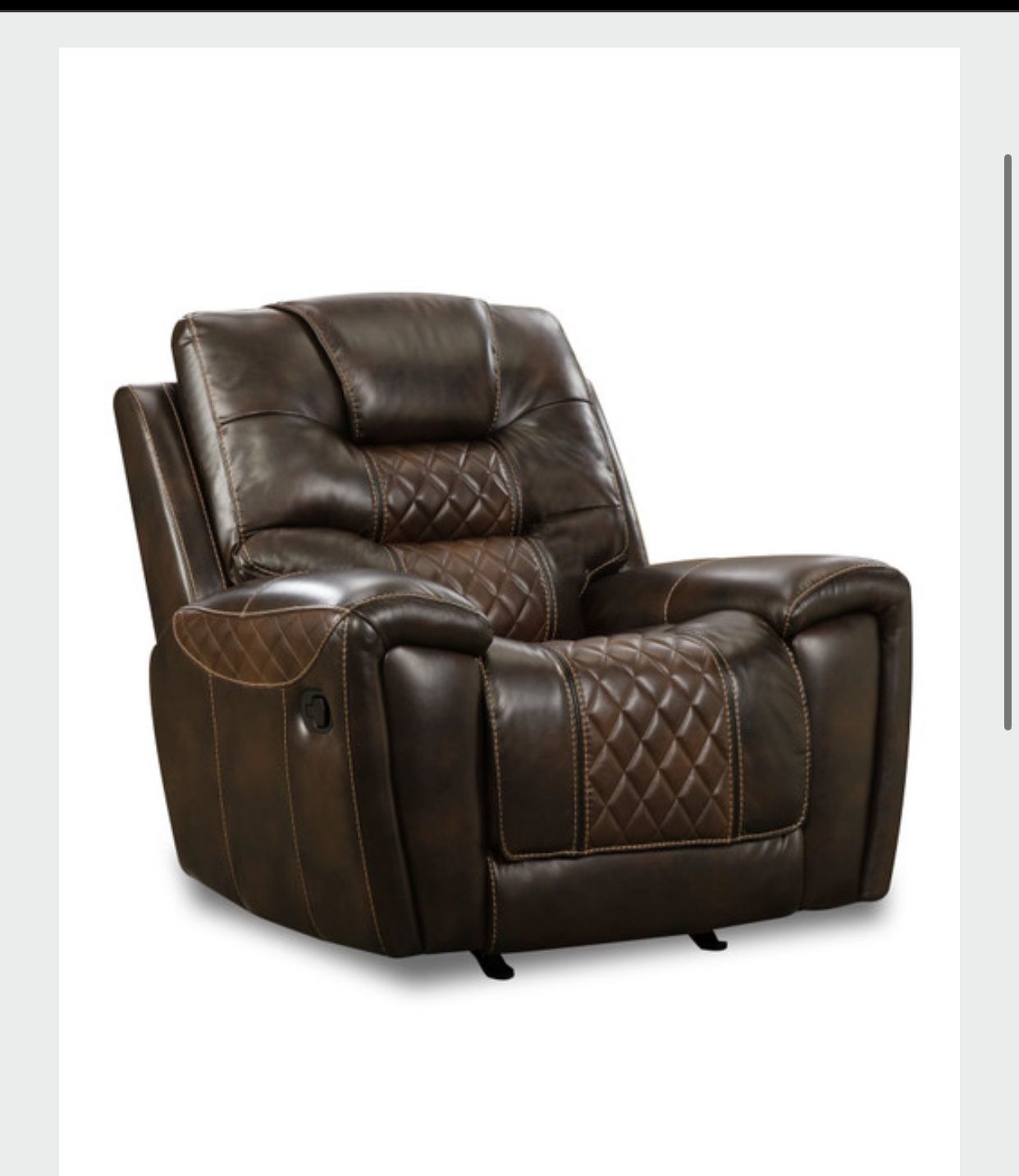 New Closing Sale Glider Recliner: Brown & Tobacco$399