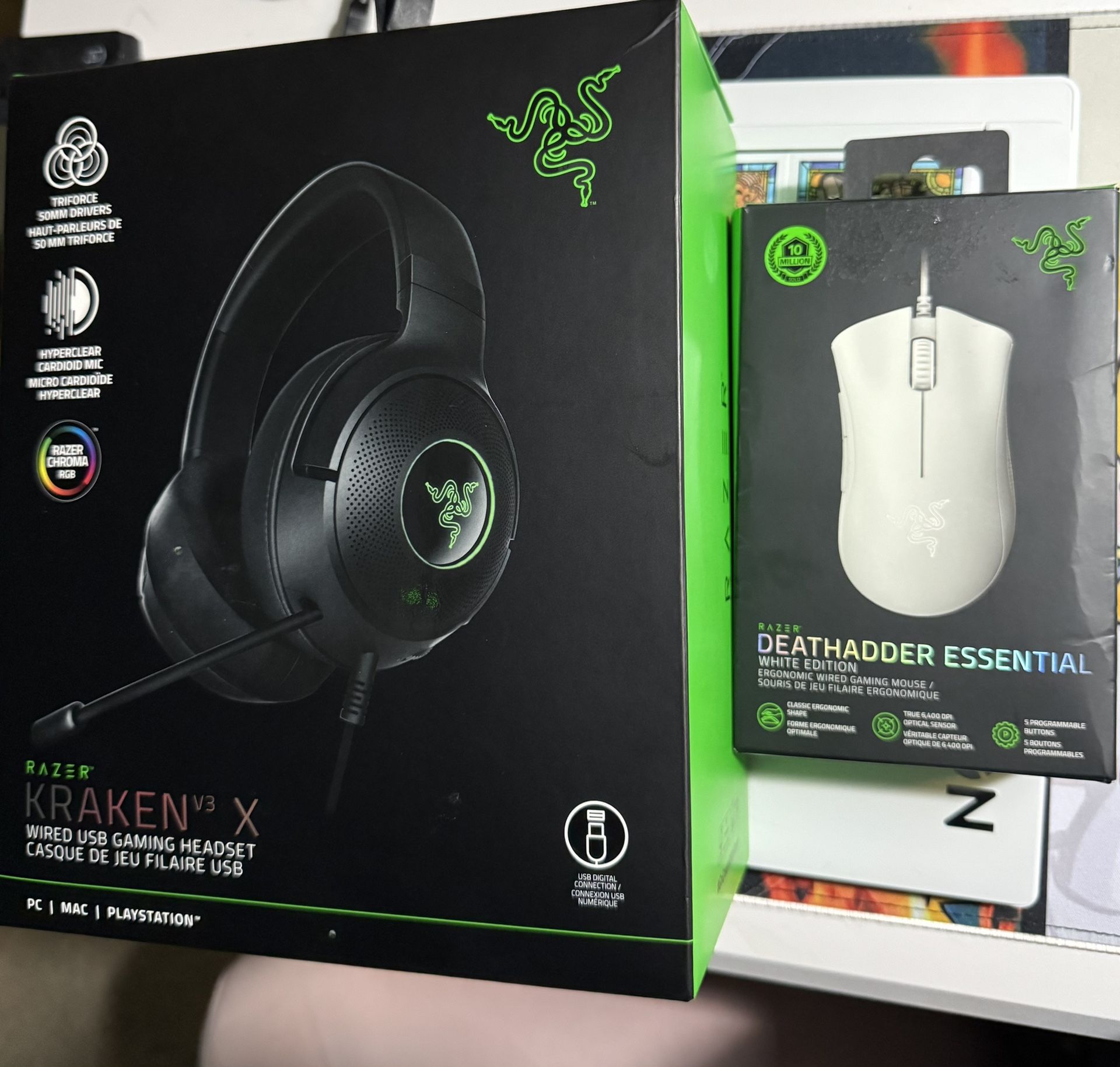 Razer Gaming Headset And Mouse