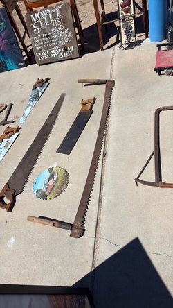 vintage two-man crosscut saw