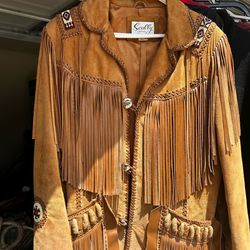 Suede leather jacket