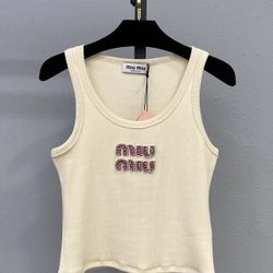 Miu Miu Women's Fashion Casual Sports Short Vest