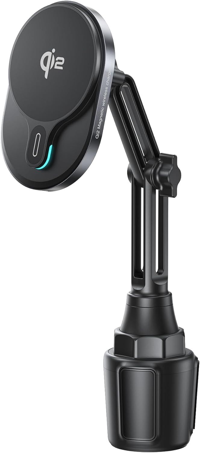 Car Cup Holder Wireless MagSafe Magnetic Phone Mount 15W Charger For IPhone