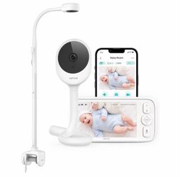 NETVUE Peekababy Baby Camera Monitor Video - Baby Monitor with Camera and Audio, 5" Display, 2-Way Talk, 4 in 1 Bracket Meets The Needs in All Scenari