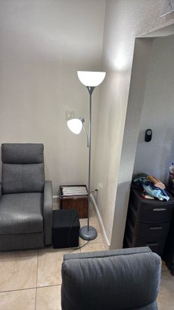 72” Silver Floor Lamp