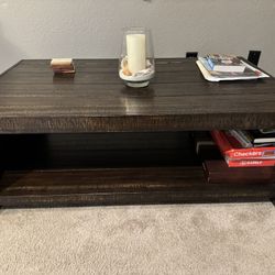 Dark Wood Coffee Table 