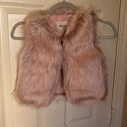 Pink faux fur Vest 