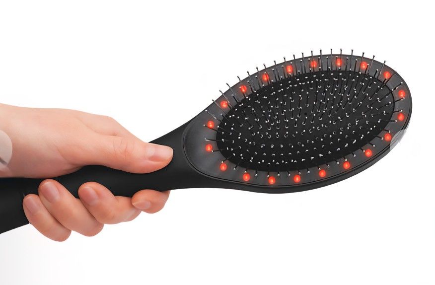 Light And Massage Therapy Hair Brush By Sharper Image