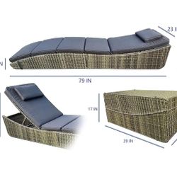 Foldable Outdoor Chaise Pool Lounge Chairs