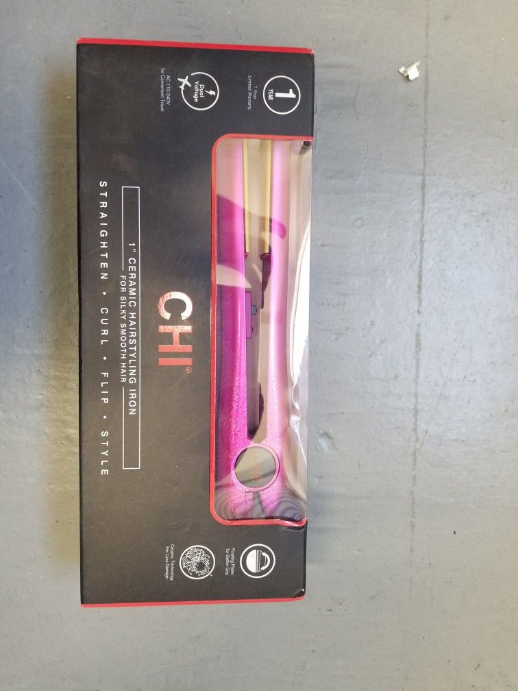 chi ceramic flat iron (pink)