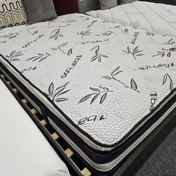 Brand New 13" Thick Bamboo Innerspring Soft Queen Pillowtop Mattress