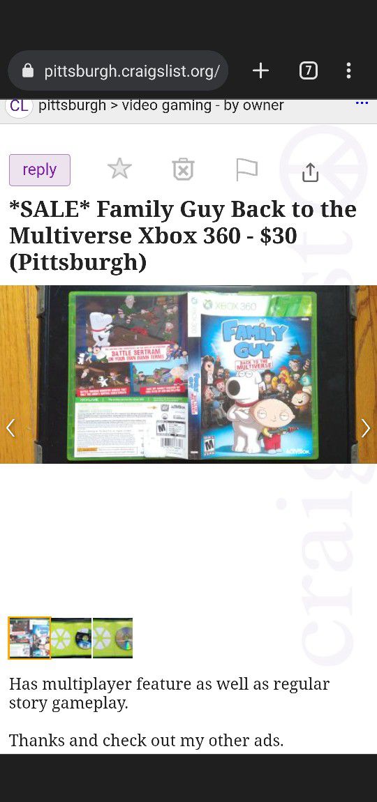 Family Guy Xbox 360 Game