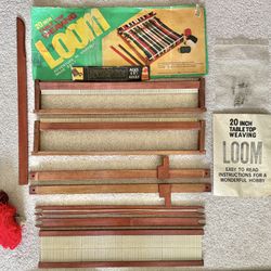Vintage loom 20 inch table top weaving loom complete Kmart