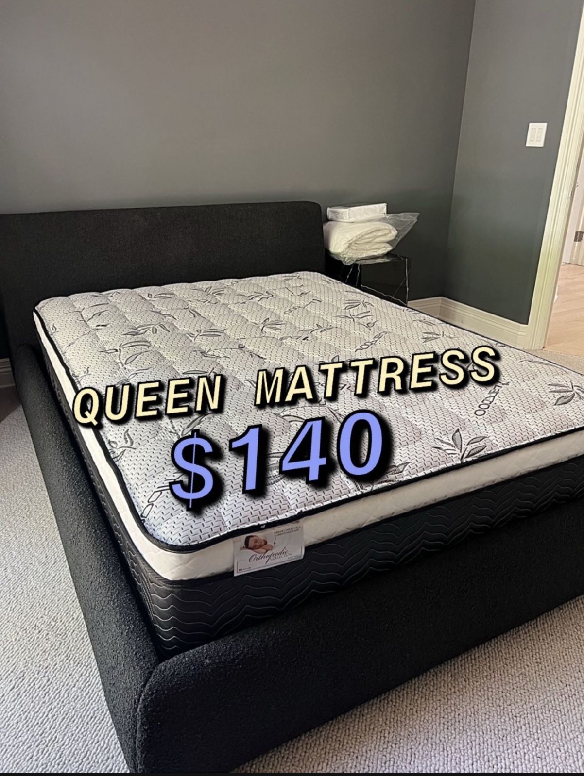 BRAND NEW PILLOW TOP MATTRESSES ✅ COLCHONES NUEVOS PILLOW TOP 💯‼️ QUEEN SIZE $140 ❌ $200 With Box Spring FULL SIZE $120 ❌ $180 With Box Spring💥