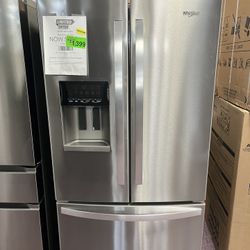Refrigerator, Whirlpool 36” W 25 Cu.ft Fridge 