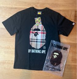A Bathing Ape BAPE x Burberry Check Graphic T-Shirt Size XL