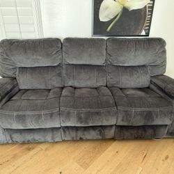 Dark Gray Recliner Sofa