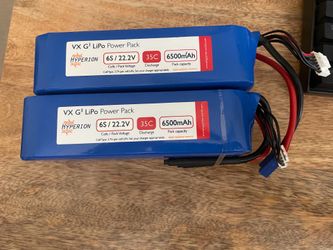 2 VX G3 6S LiPo Batteries