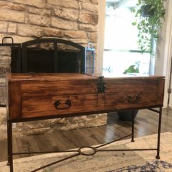 Vintage Table With Top Storage 