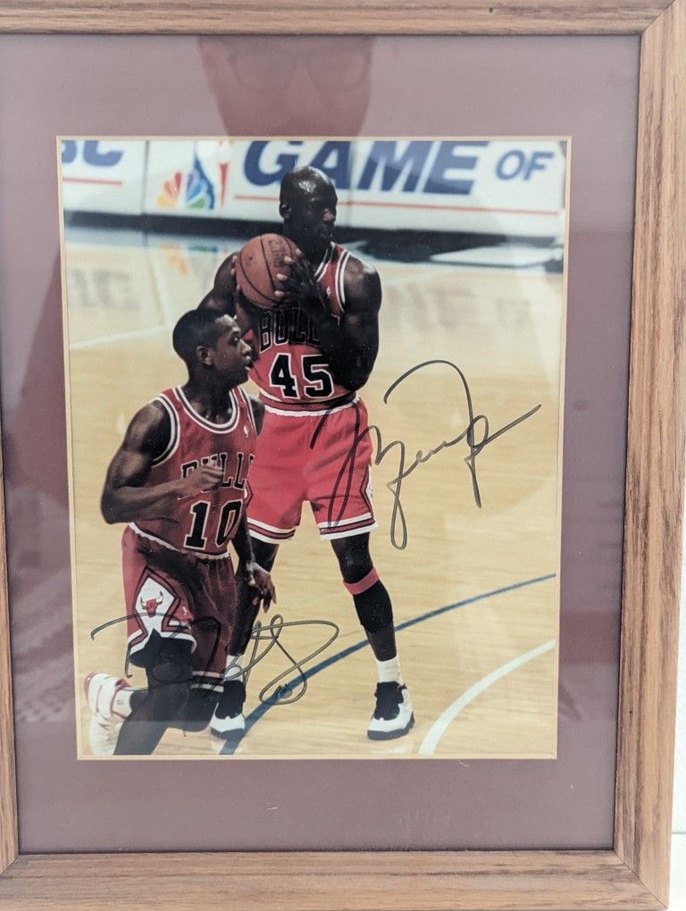 Signed & Framed Michael Jordan Picture