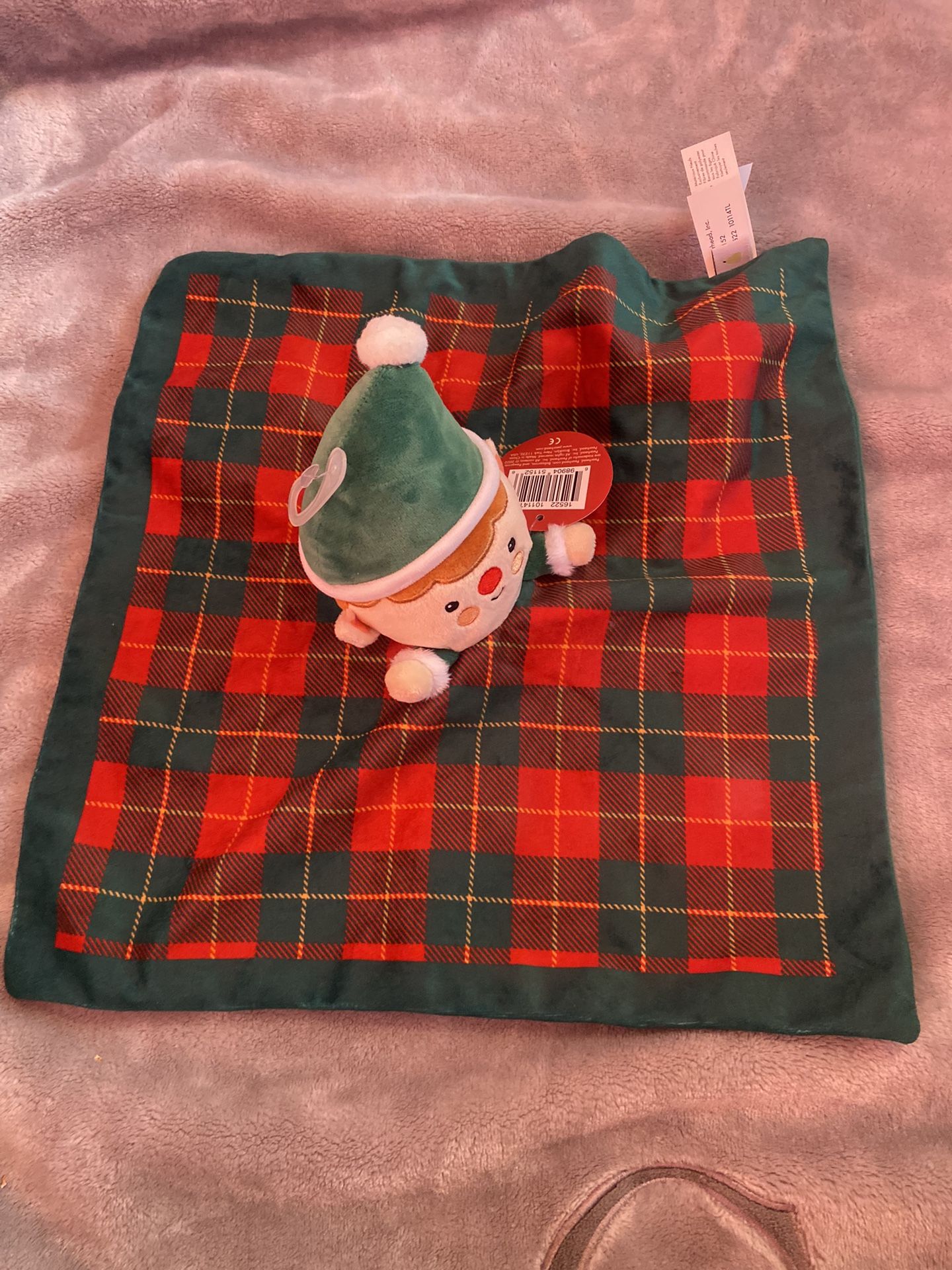 Little Elf Snuggle Plush Baby Security Blanket Christmas. 1st Christmas New