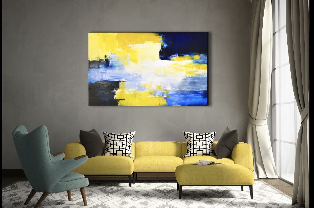 Original hand painted abstract painting