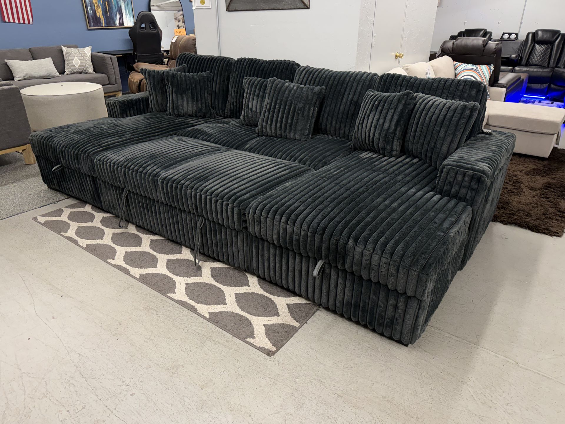 Oversized Sectional Sleeper w/ Storage & Wireless Charging – $1499.99 – Kent