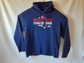 New England Patriots 2018 conference champions Men's Navy Pullover Hoodie Size 2XL