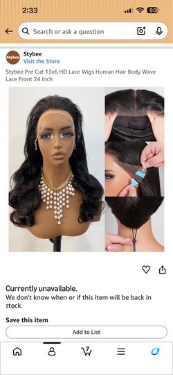 24in Stybee Pre Cut 13x6 HD Lace Wig