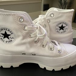 Women’s Converse Lugged Hi Top Chuck Taylor All Star Classic White Sneakers