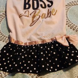 XL 'Boss Babe' Dog Dress!
