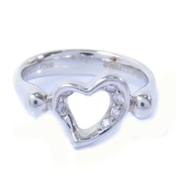 Tiffany & Co Open Heart W/ Diamonds PT950 