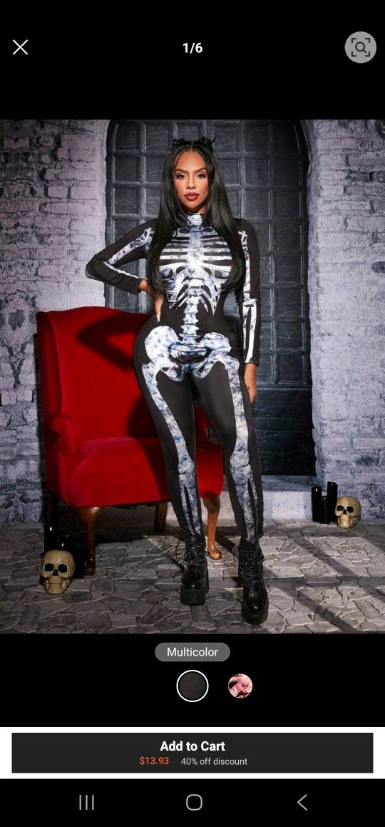 Women's Skeleton Halloween Costume