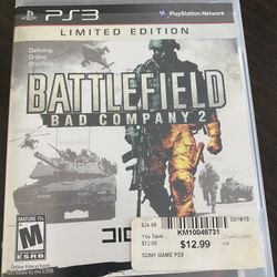 PS3 Games Battlefield Bad Company 2 Limited Edition 