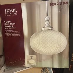 1 Light Semi-flush Pendant 