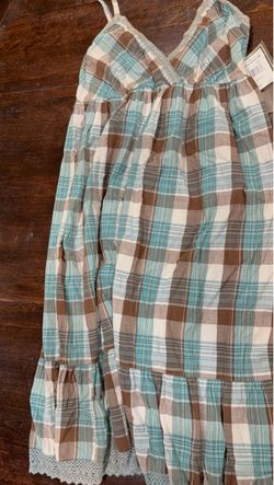 Plaid Spaghetti Strap Tiered Maxi Dress