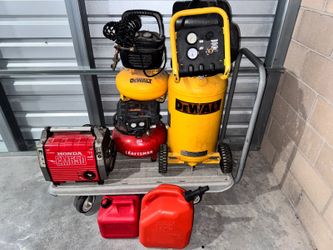 # Honda EM650 Generator \+ 3 Air Compressors – All Tested & Working!