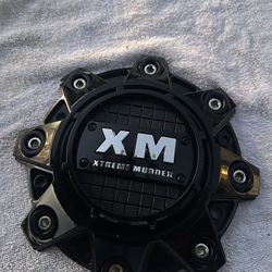 Xtreme Mudder Gloss Black Wheel Center Cap 8080
