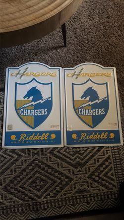 San Diego Chargers Riddell Metal Signs – Set of 2