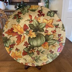  Handmade Glass Decorative Fall Plate