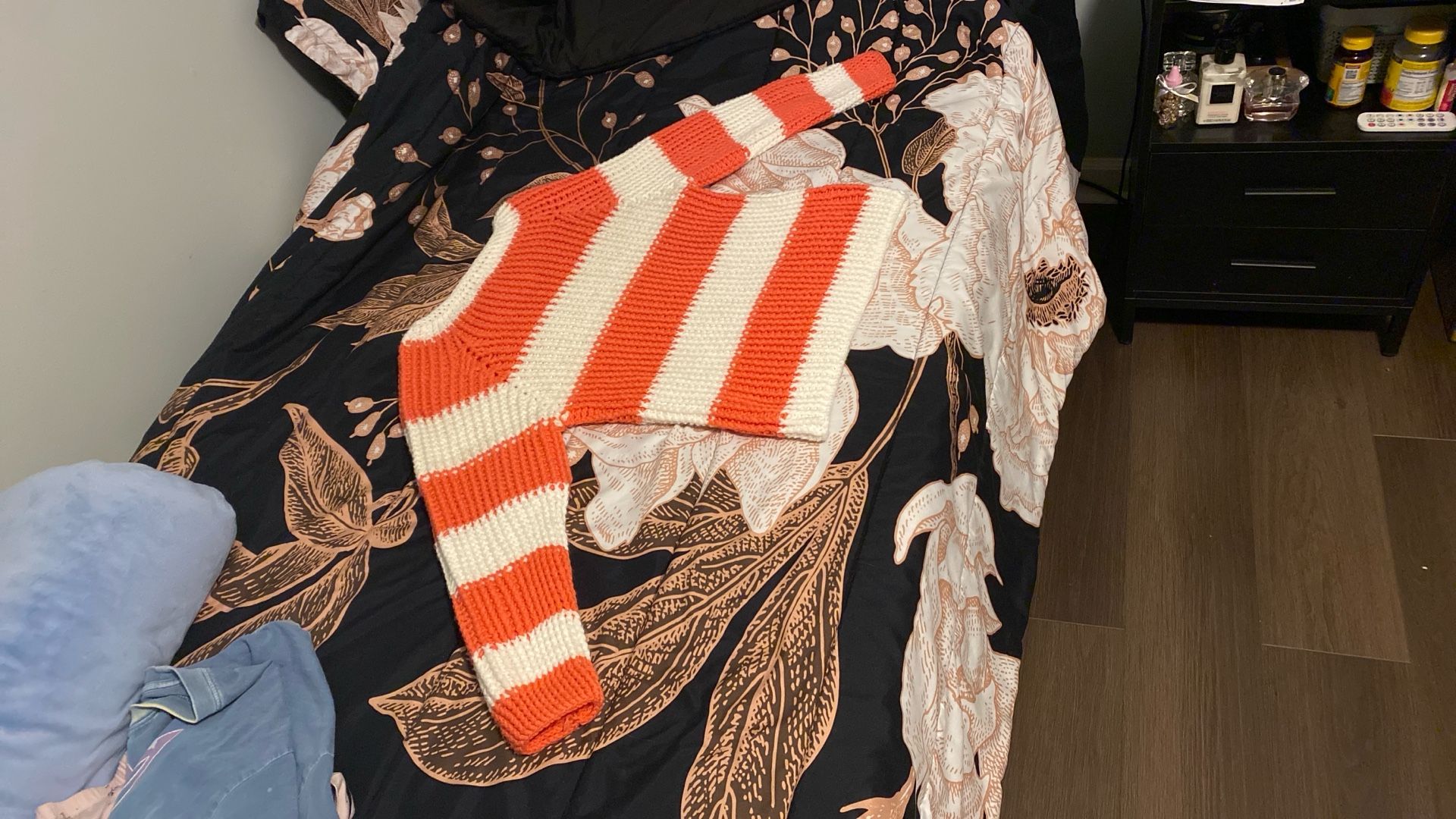 White & Orange Sweater