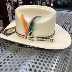 Sombrero de Palma fina de 10,0000X con toquilla original de plata