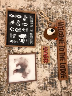Woodland theme nursery decor