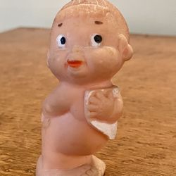 Vintage Rubber, Kewpie Doll Holding Her Blanket. Made In France. Laflex