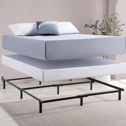 King Mattress 10 Inches, Box Springs & Metal Bed Frame Set. New From Factory Available All Size. Same Day Delivery