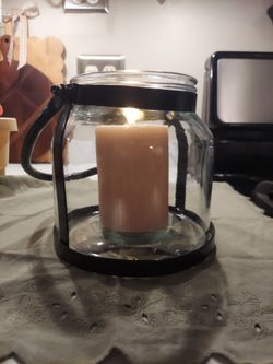 Iron/glass Lantern, hurricane ,Vase
