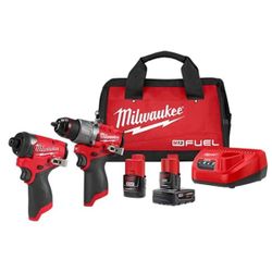 Milwaukee M12 FUEL Combo Kit with Drill Impact Driver SUV TRUCK CAR 