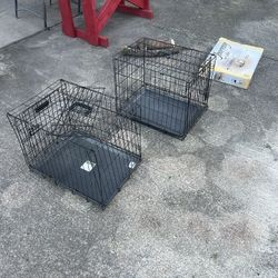 (2)small (1) Medium Dog Cage
